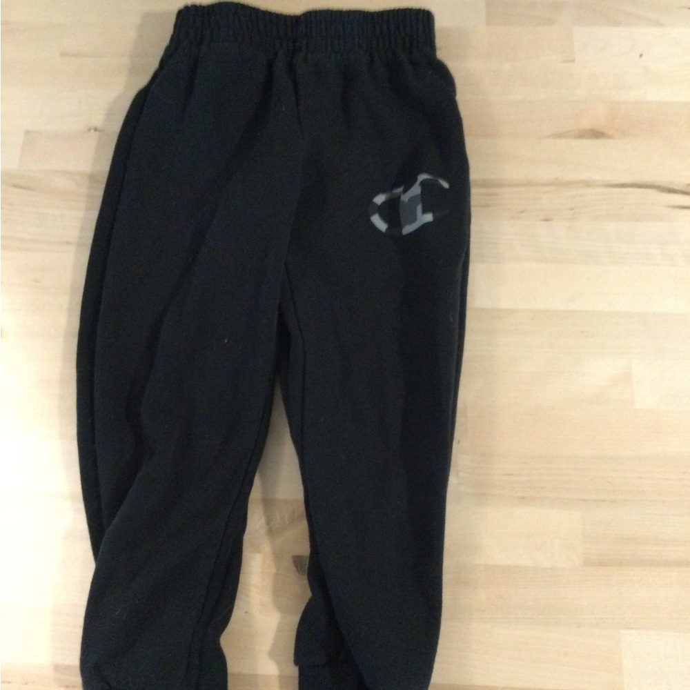 Champion Kids Black Joggers with Logo
